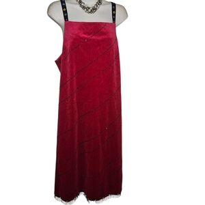 💰 Vintage Red Sleeveless Dress